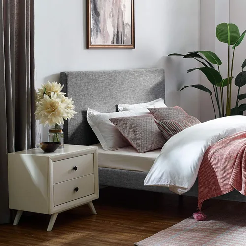 Vista 6 de Modway Taylor Full/Queen Cabecero Tapizado de Tela de Lino, Beige