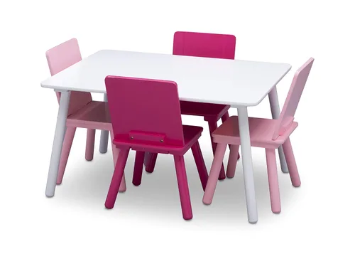 Vista 18 de Delta Children Conjunto de mesa y sillas para niños (4 sillas incluidas), gris/azul