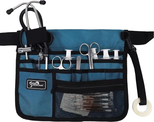 Vista 8 de Cinturón organizador médico, riñonera para enfermera, riñonera para enfermeras para el trabajo, kit práctico para la cintura para enfermeras