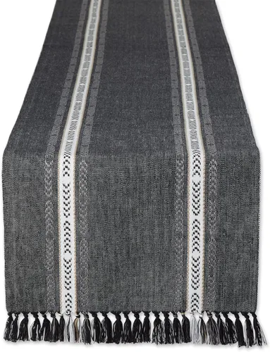 Vista 15 de DII Everyday Collection - Mantel de mesa con flecos, camino de mesa, 14 x 72 pulgadas, color negro