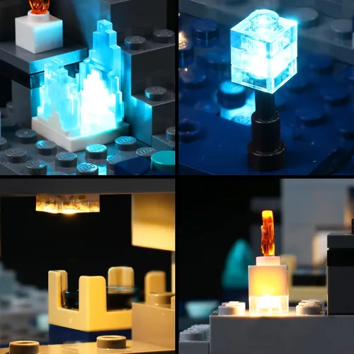 Vista 5 de BrickBling Kit de luces compatible con Lego The Deep Dark Battle Playset, iluminación creativa compatible con Lego 21246, gran regalo para niños