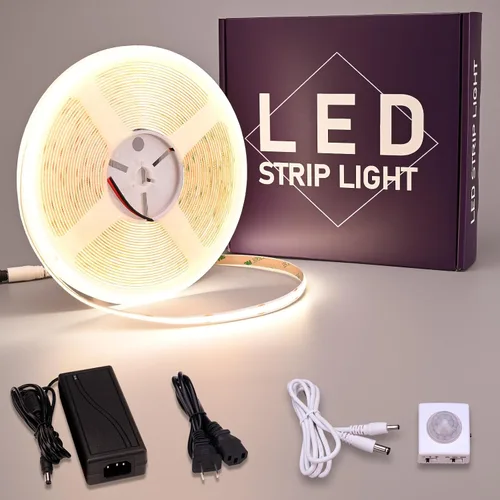 Vista 13 de GOMING Tira de luz LED COB con sensor de movimiento, 16.4 pies