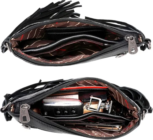 Vista 6 de Montana West Bolso cruzado estilo Western para mujer, bolso de mano de pulsera