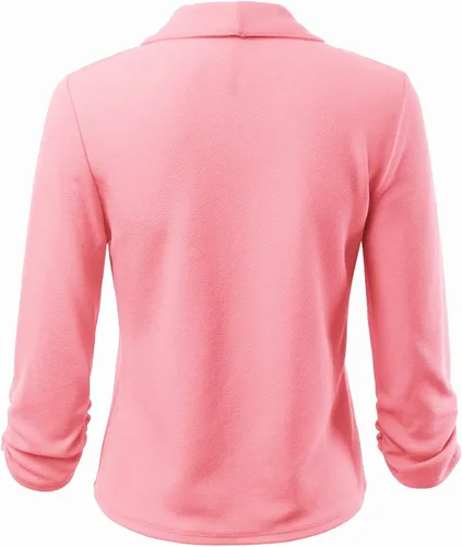 Vista 3 de FASHIONOLIC - Chaqueta de manga 34 recogida, blazer abierto para mujer (hecho en Estados Unidos)