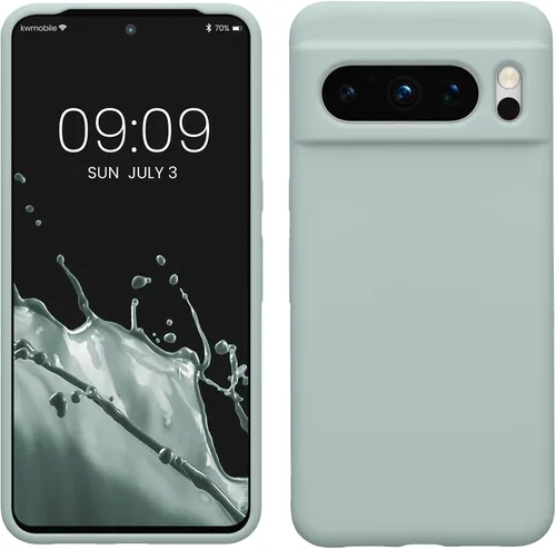 Vista 72 de kwmobile Funda compatible con Google Pixel 7 Pro - Funda de silicona TPU con acabado suave - Piedra antigua