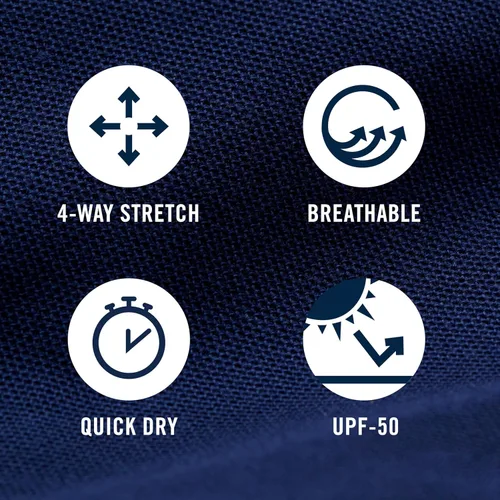 Vista 5 de IZOD Pantalones de golf Swingflex de corte recto sin pinzas para hombre