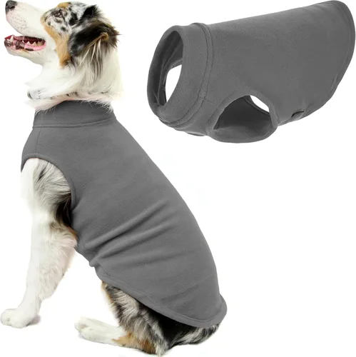 Vista 7 de Gooby - Chaleco de Vellón Elástico, Chaleco de Vellón Tipo Pullover Chaqueta Suéter para Perros, Azul Argyle, Extra Pequeño