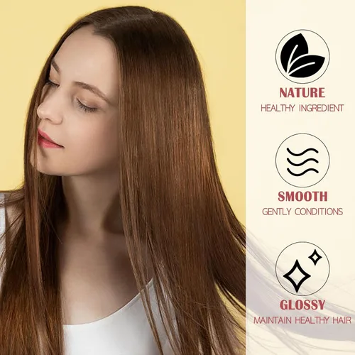 Vista 5 de WOZUTUNT Protector para el cabello, spray protector térmico de coco, sin parabenos ni tintes, protege los daños por calor, adecuado para el cuidado