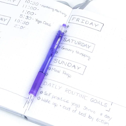Vista 7 de Pentel EnerGize-x - Portaminas (0.028 in), cuerpo violeta, caja de 12 (PL107V)