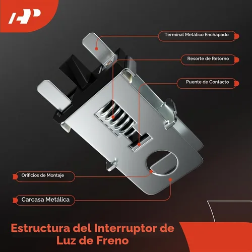 Vista 2 de A-Premium Lámpara de interruptor de luz de freno compatible con Ford