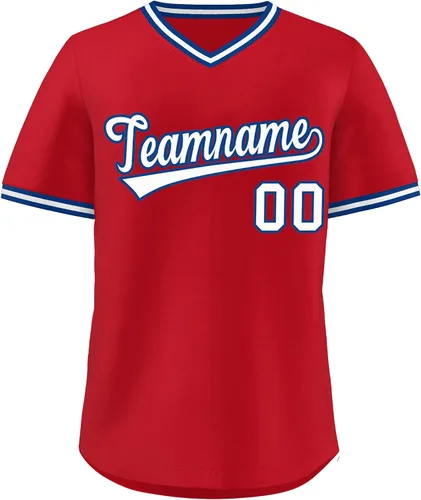 Vista 16 de KXK - Camiseta de béisbol personalizada con nombre y número cosidos, estilo Hip Hop, con cuello en V, atlética, para hombres, mujeres y jóvenes