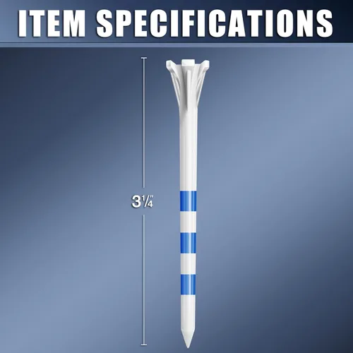 Vista 16 de CHAMPKEY Advanced 5-Prong Plastic Golf Tees 120 or 100 Pack - 50% Ball Contact Surface Optimization with Longer Distance Performance Golf Tees Blanco