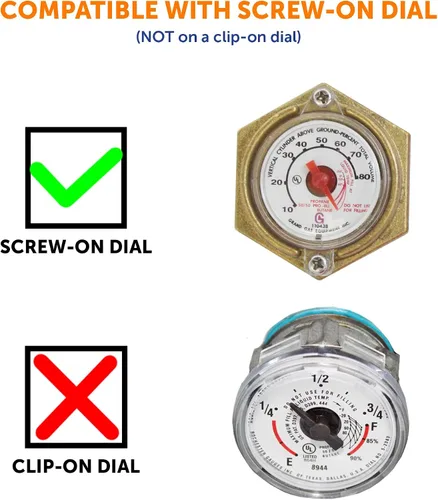 Vista 2 de Flame King Calibre de dial remoto de doble sitio de 0 a 90 ohmios para tanques de propano RV ASME con medidor atornillado
