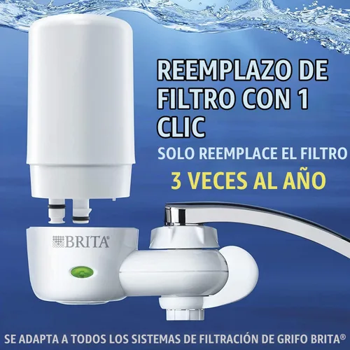 Vista 3 de Sistema de Filtro de Agua para Llaves marca Brita, Incluye: 1 Sistema + 2 Filtros