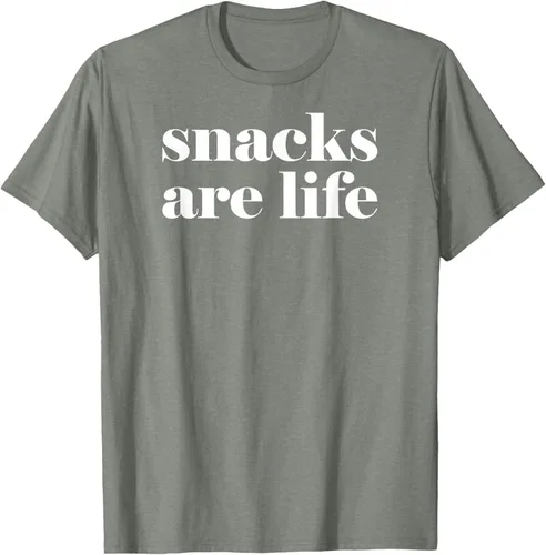 Vista 23 de Snacks Are Life - Camiseta divertida para amantes de los aperitivos, Negro