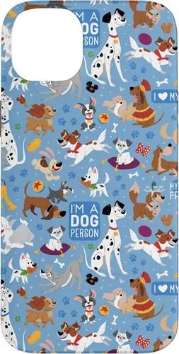 Vista 15 de Disney Funda azul para iPhone 17 con texto en inglés "Dogs I'm a Dogperson