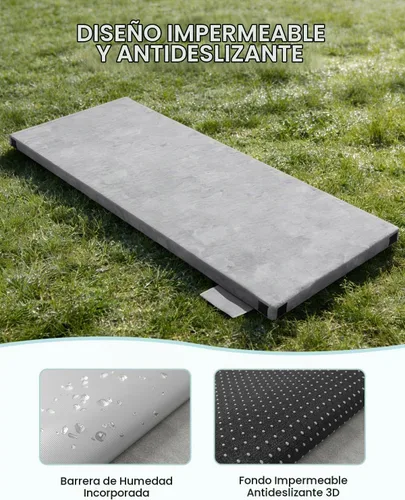 Vista 4 de Releep 3 Inch Dual-Sided Memory Foam Camping Mattress, Waterproof Camping Sleeping Pad with Portable Pillow & Carry Bag, Roll Up Cot Mattress Mat