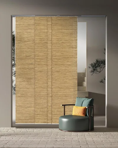 Vista 11 de Persianas de panel deslizante ajustables con riel, persianas para puerta corredera, persianas para puerta de patio, persianas para ventana, riel