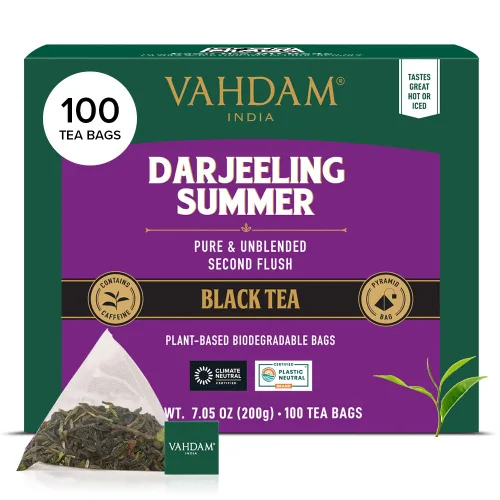 Vista 22 de VAHDAM - Bolsas de té negro Assam (100 unidades) con alto contenido de cafeína, sin gluten, bolsas de té de hojas sueltas enteras Fuertes