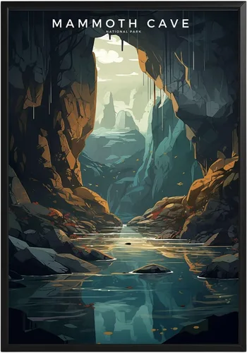 Vista 51 de Póster del Parque Nacional Acadia, arte abstracto de la pared, arte de pared de paisaje natural retro, impresiones artísticas de pared para oficina