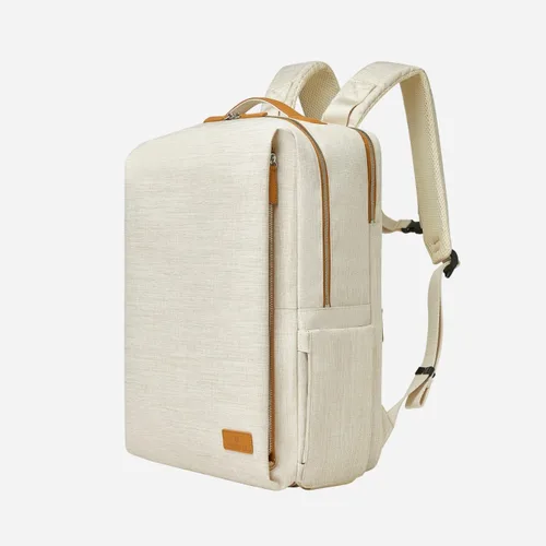 Vista 3 de Nordace Siena Pro 17 - Mochila inteligente con puerto USB, mochila para laptop de 17 pulgadas, mochila diaria de 26 L para viajes, uso diario o Beige