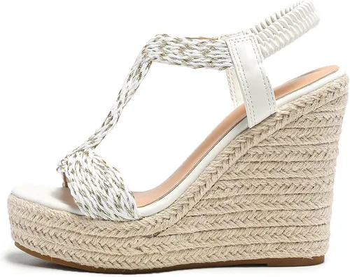 Vista 2 de Sandalias de plataforma con correa en T para mujer