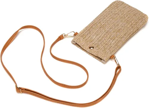 Vista 6 de Pequeño bolso cruzado de paja ligero de verano para mujer