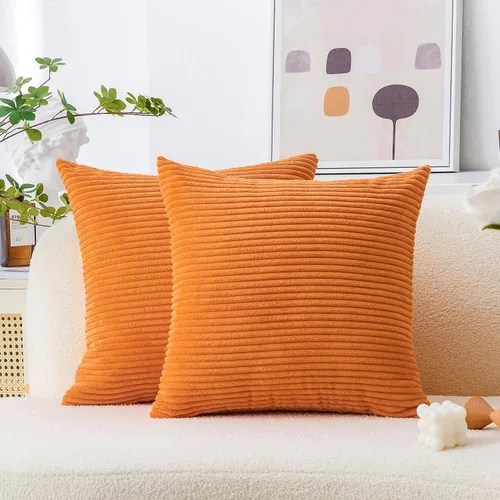 Vista 12 de Home Brilliant - Juego de 2 fundas de cojín decorativas de terciopelo a rayas, 16 x 16 pulgadas, para sillas y sofás, color verde salvia, verde
