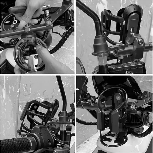 Vista 5 de Para F 650 GS para BMW para F650GS para F650 GS Moto CNC aleación de aluminio bebida botella de agua bebida taza titular (color : azul)