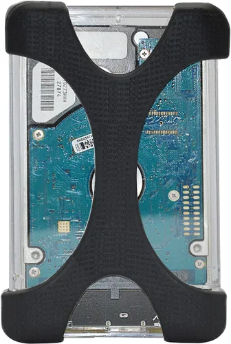 Vista 4 de 4 piezas de funda protectora de silicona para disco duro de 2.5 pulgadas, a prueba de golpes y caídas para proteger la seguridad de tu dispositivo