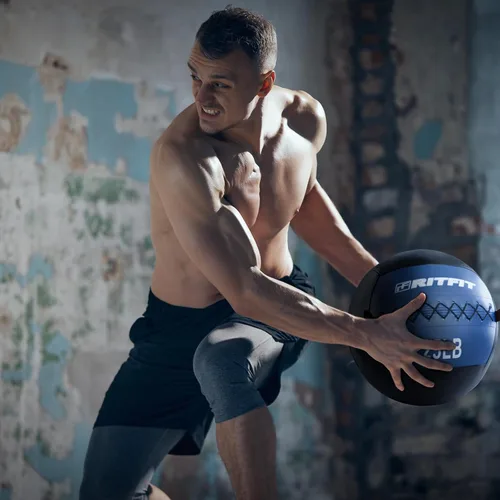 Vista 6 de RitFit Soft Medicine Ball/Wall Ball for Strength and Conditioning Workouts, Core Training