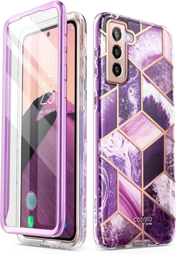 Vista 9 de i-Blason Cosmo Series - Funda para Samsung Galaxy S21 FE 5G (versión 2022), funda protectora delgada y elegante con protector de pantalla integrado