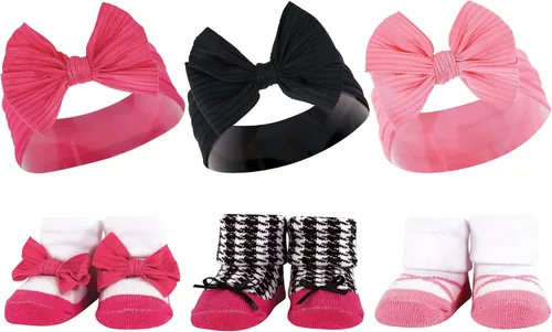 Vista 32 de Hudson Baby Conjunto de regalo de diadema y calcetines para niña