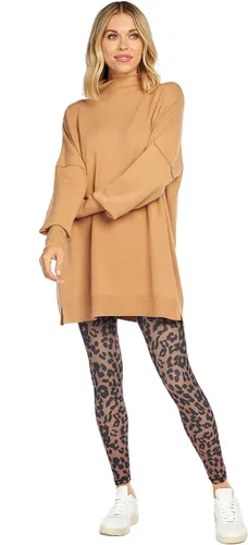 Vista 4 de Mud Pie Rivers - Suéter de gran tamaño con cuello alto falso para mujer