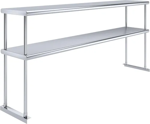 Vista 15 de AmGood Estante doble de acero inoxidable NSF - Muchos (24" de largo x 12" de profundidad)