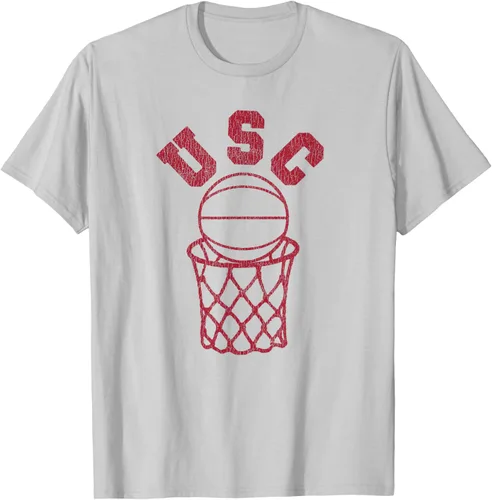 Vista 6 de USC USC Basketball Trojans - Camiseta de aro estilo retro de los años 80