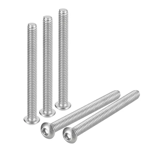 Vista 7 de uxcell Tornillos de cabeza de botón de 1/4-20x1, 25 piezas de tornillos hexagonales de acero inoxidable 304, tornillos de rosca completa