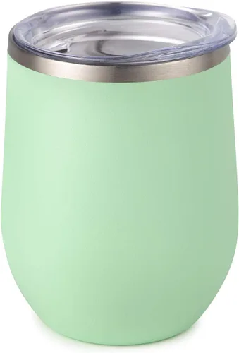 Vista 9 de Vaso de vino Maars Bev sin soporte de con paredes dobles aislantes al vacío de acero inoxidable de 12 onzas, Fucsia