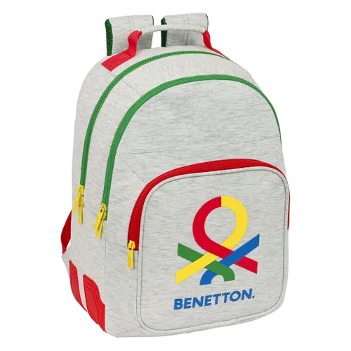 Vista 2 de Mochila Escolar Benetton Pop Gris (32 x 42 x 15 cm)