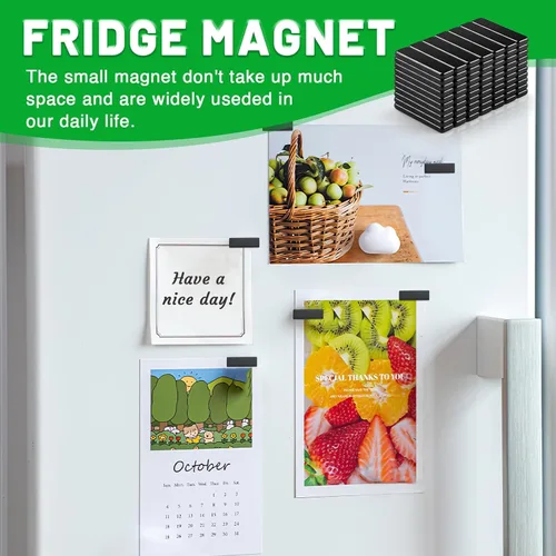 Vista 5 de 35 Pack Neodymium Bar Magnets 20x5x2mm Black Fridge Magnetic Strips Refrigerator Blocks Crafts Extra Super Sticky Bar for Science Experiments