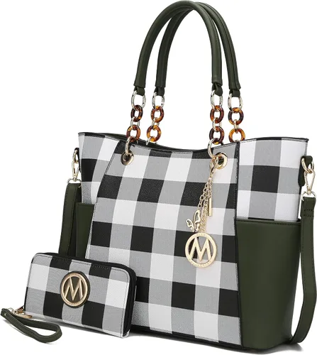 Vista 46 de MKF Collection - Juego de bolsa de mano para mujer, con cartera y asa superior, de piel vegana