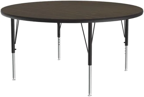 Vista 134 de Correll - Mesa rectangular de actividades para el aula de 24 x 36 pulgadas, altura ajustable (19-29 pulgadas), parte superior de nogal colonial