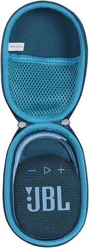 Vista 8 de Anleo Estuche rígido de viaje para JBL Clip 5 / Clip 4 - Mini altavoz Bluetooth portátil (verde militar)