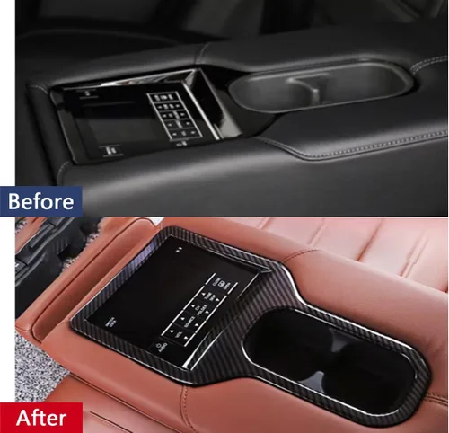 Vista 5 de Accesorios de coche aptos para Honda CR-V CRV 2017-2022 Cubierta trasera del panel de la taza de agua ABS 1 PC configuración baja