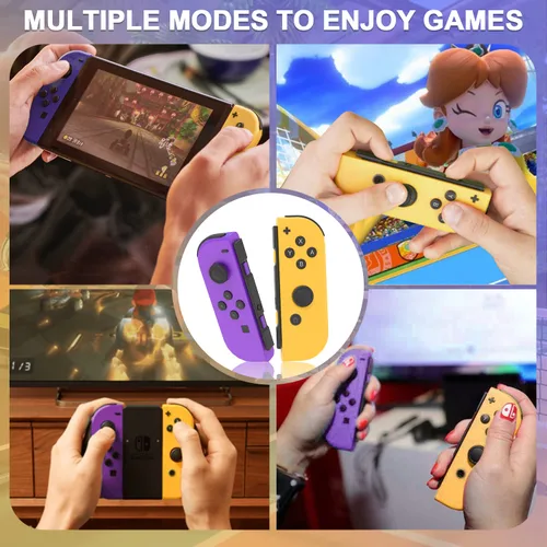 Vista 6 de YU33 Joypad for Nintendo Switch Controller, Left Right Wireless Joypad Controllers Compatible With SwitchSwitch LITE, OrangePurple Joy-Pad for