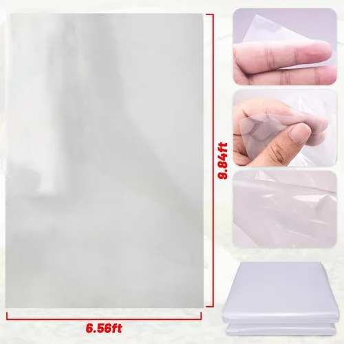 Vista 2 de Láminas de plástico transparente para invernaderos de 6 mil, película de plástico transparente para invernaderos, película de polietileno resistente