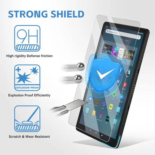 Vista 2 de Protector de pantalla para Fire Max 11 2023 Release 13 Generation, ultra sensible HD vidrio templado antihuellas para todos los nuevos protectores