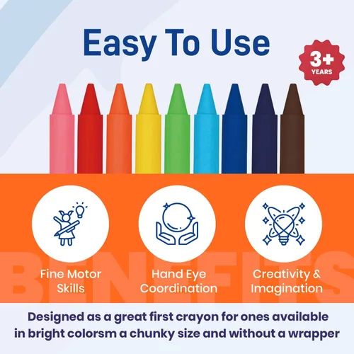 Vista 3 de Juego de 144 crayones de arcoíris para niños (2-7/8 pulgadas de largo x 9/16 pulgadas de diámetro)