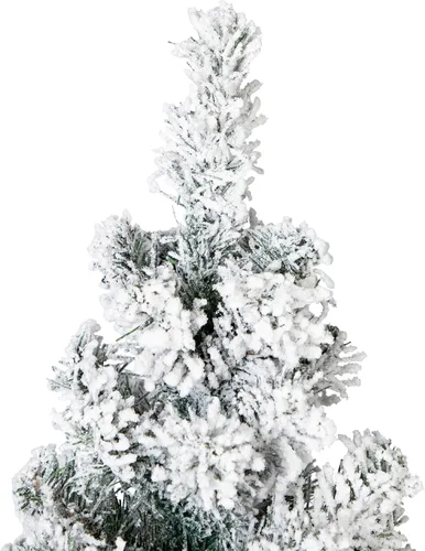 Vista 3 de Northlight Árbol de Navidad artificial con lápiz de pino verde tradicional flocado sin luz, 6 x 20 pulgadas