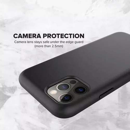 Vista 4 de Funda de silicona para Cubot P80, funda protectora de cuerpo completo suave y sedosa, a prueba de golpes, con forro de microfibra (negro)